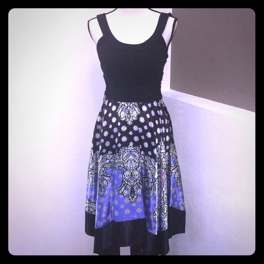 Sangria Black Handkerchief Dress Sz 6